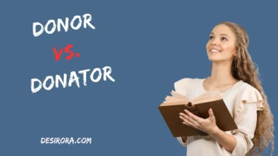 Donor vs. Donator